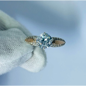 Серебряное кольцо 925* с позолотой 375* 